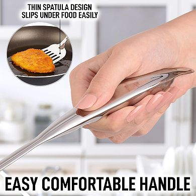 Zulay Kitchen Slotted Turner Metal Spatula