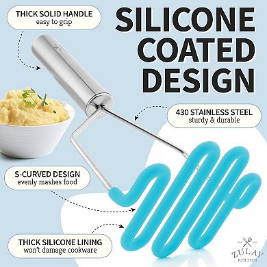 Zulay Kitchen Non-Scratch Potato Masher Kitchen Tool