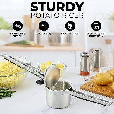 Zulay Premium Potato Ricer - Large Potato Masher Press