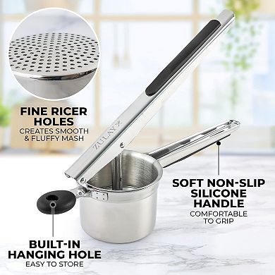 Zulay Premium Potato Ricer - Large Potato Masher Press