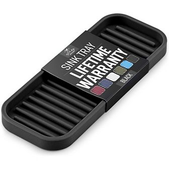 Zulay Silicone Sponge Holder Sink Organizer Tray - Flexible Multipurpose Kitchen Soap Sponge Holder