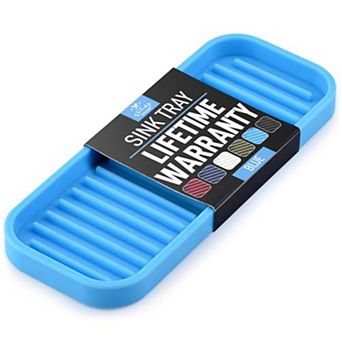 Zulay Silicone Sponge Holder Sink Organizer Tray - Flexible Multipurpose Kitchen Soap Sponge Holder