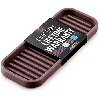 Zulay Silicone Sponge Holder Sink Organizer Tray - Flexible Multipurpose Kitchen Soap Sponge Holder