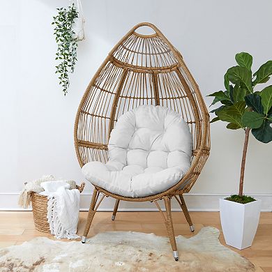 Sorra Home Angel Snow Stein Egg Chair Cushion
