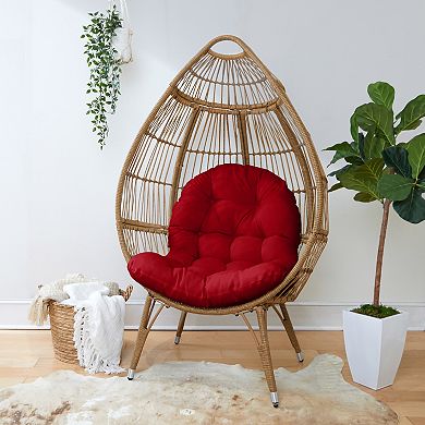 Sorra Home Red Egg Chair Cushion