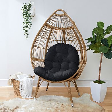 Sorra Home Black Egg Chair Cushion