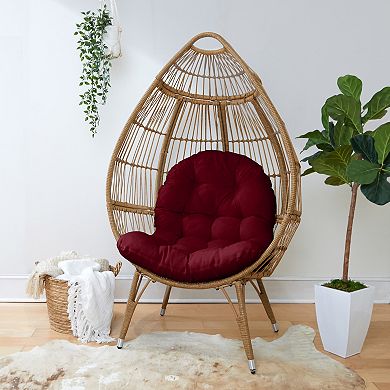 Sorra Home Burgundy Egg Chair Cushion
