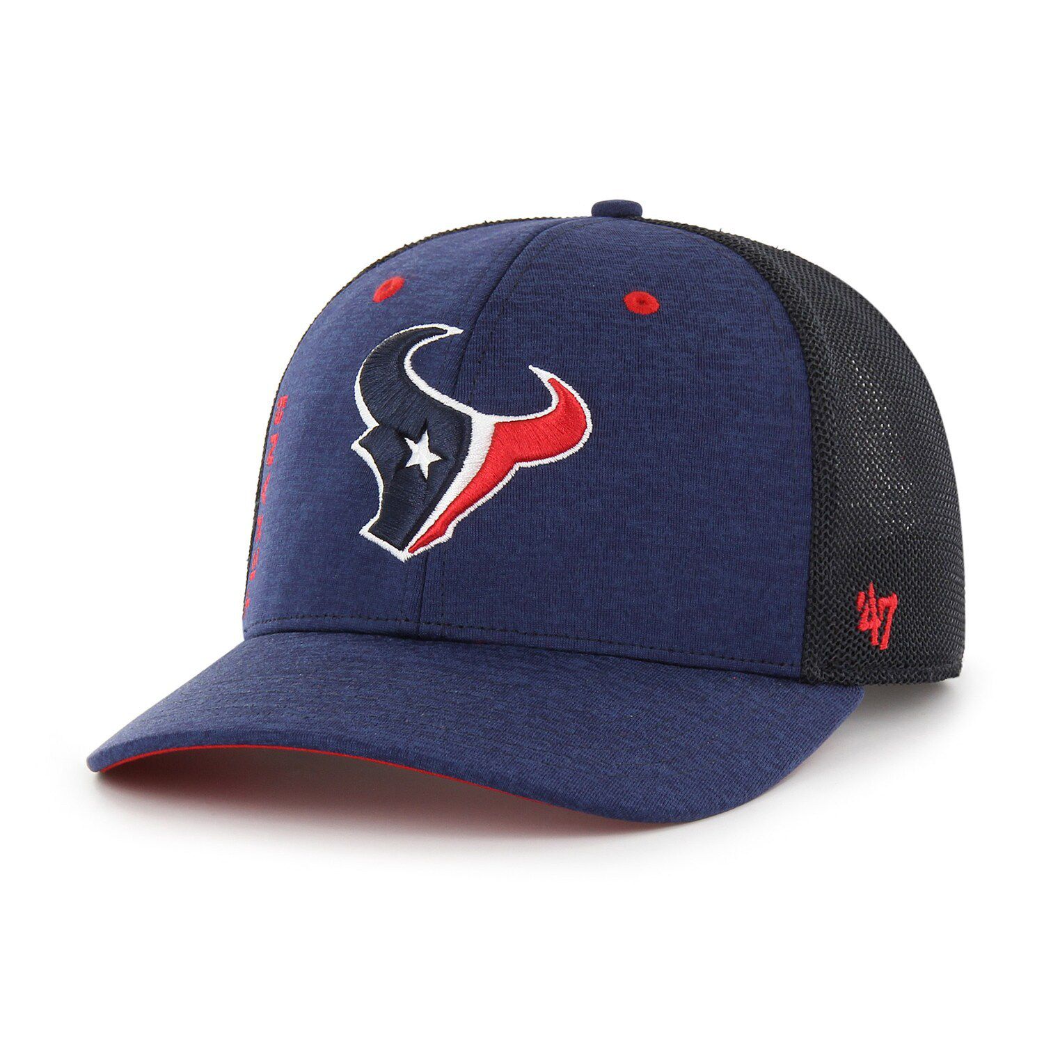 Men's New Era Navy/Black Houston Texans 2021 NFL Sideline Road 39THIRTY  Flex Hat