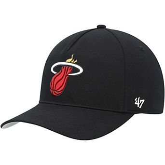 Men's '47 Black Miami Heat Hitch Snapback Hat