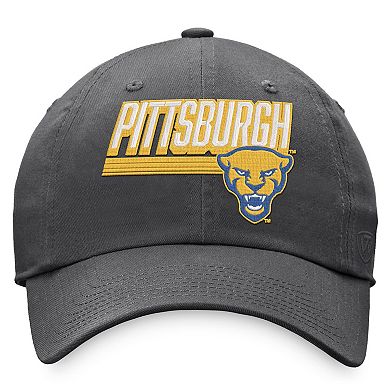 Men's Top of the World Charcoal Pitt Panthers Slice Adjustable Hat