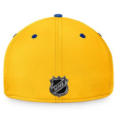 Men's Fanatics Branded Royal/Gold St. Louis Blues Authentic Pro Rink Camo Flex Hat
