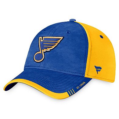 Men's Fanatics Branded Royal/Gold St. Louis Blues Authentic Pro Rink Camo Flex Hat