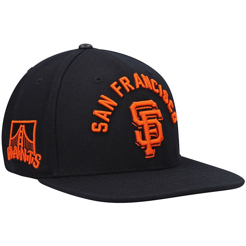 Mens Pro Standard Black San Francisco Giants Stacked Logo Snapback Hat