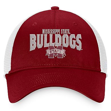 Men's Top of the World Maroon/White Mississippi State Bulldogs Breakout Trucker Snapback Hat