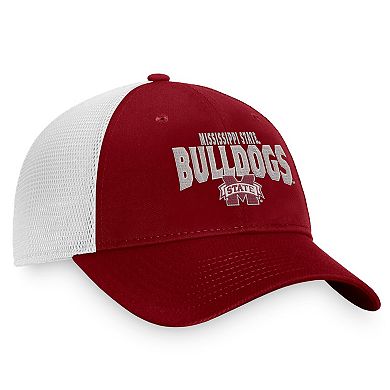 Men's Top of the World Maroon/White Mississippi State Bulldogs Breakout Trucker Snapback Hat