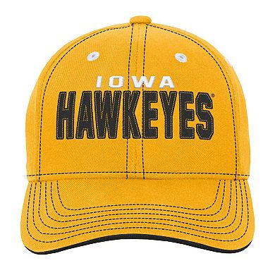 Youth Gold Iowa Hawkeyes Old School Slouch Adjustable Hat