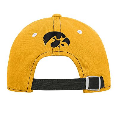 Youth Gold Iowa Hawkeyes Old School Slouch Adjustable Hat