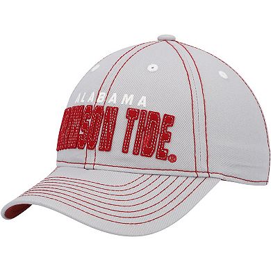Youth Gray Alabama Crimson Tide Old School Slouch Adjustable Hat