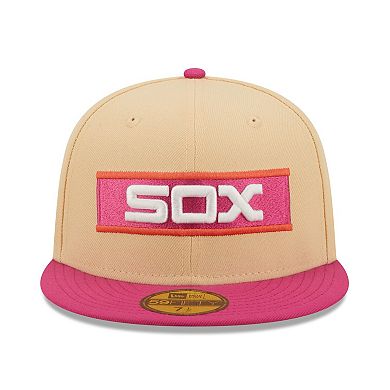 Men's New Era Orange/Pink Chicago White Sox 1933 MLB All-Star Game 50th Anniversary Mango Passion 59FIFTY Fitted Hat