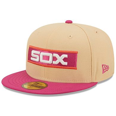 Men's New Era Orange/Pink Chicago White Sox 1933 MLB All-Star Game 50th Anniversary Mango Passion 59FIFTY Fitted Hat