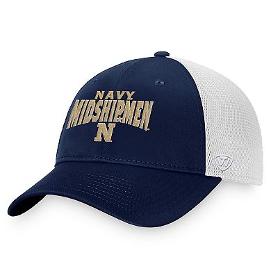 Men's Top of the World Navy/White Navy Midshipmen Breakout Trucker Snapback Hat