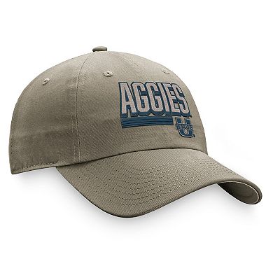 Men's Top of the World Khaki Utah State Aggies Slice Adjustable Hat