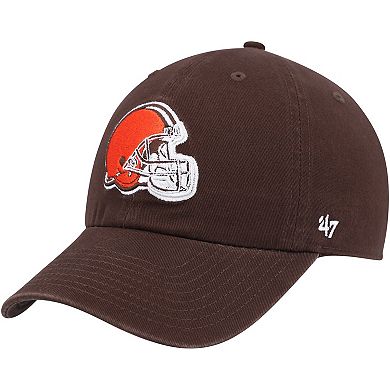 Men's '47 Brown Cleveland Browns Secondary Clean Up Adjustable Hat