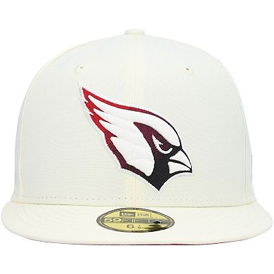 Men's New Era Cream Arizona Cardinals Chrome Dim 59FIFTY Fitted Hat
