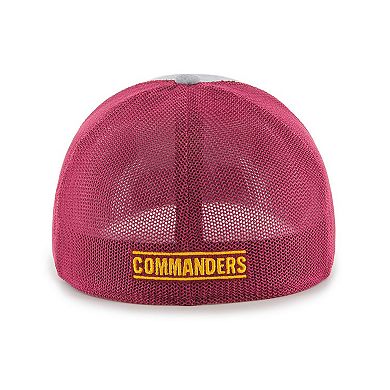 Men's '47 Heathered Gray/Burgundy Washington Commanders Motivator Flex Hat