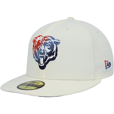 Men's New Era Cream Chicago Bears Chrome Dim 59FIFTY Fitted Hat