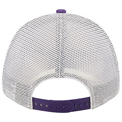 Women's New Era Purple/White Los Angeles Lakers Glitter Patch 9FORTY Snapback Hat