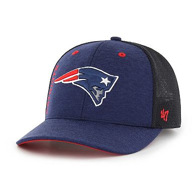 Men's '47 Navy New England Patriots Pixelation Trophy Flex Hat