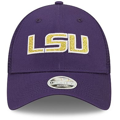 Women's New Era Purple LSU Tigers 9FORTY Logo Spark Trucker Snapback Hat