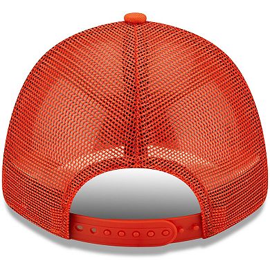 Women's New Era Orange Clemson Tigers 9FORTY Logo Spark Trucker Snapback Hat