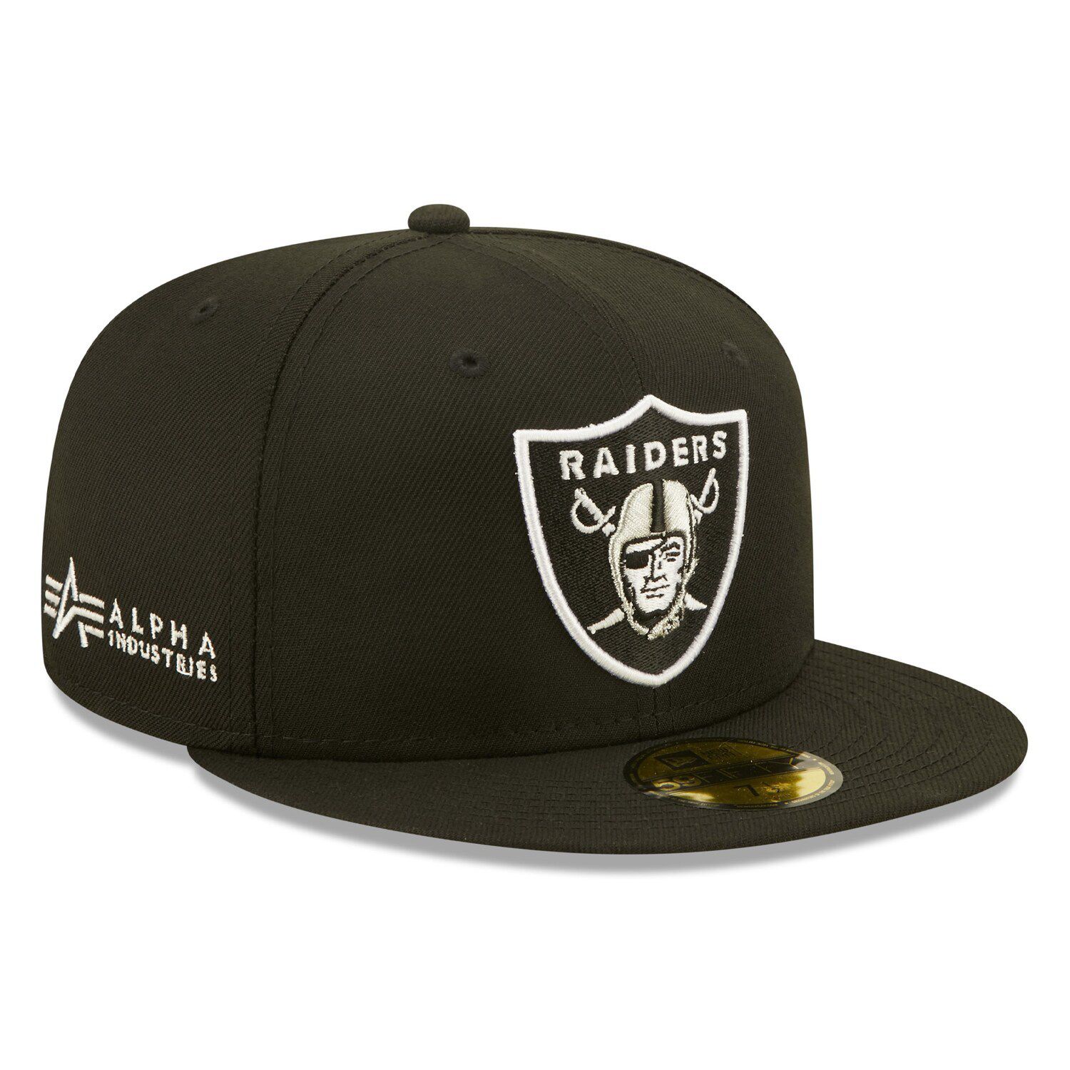 Las Vegas Raiders New Era Team Banded 39THIRTY Flex Hat - Black/Gray