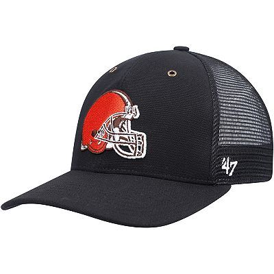 Men s Carhartt x 47 Black Cleveland Browns MVP Trucker Snapback Hat