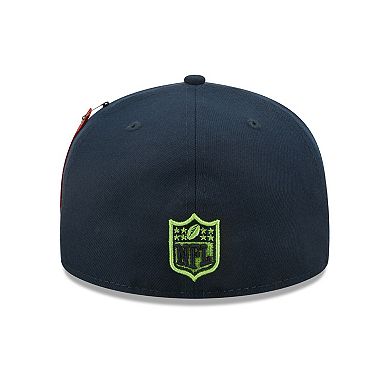 Men's New Era x Alpha Industries College Navy Seattle Seahawks Alpha 59FIFTY Fitted Hat
