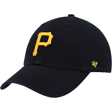 Men's '47 Black Pittsburgh Pirates Clean Up Adjustable Hat