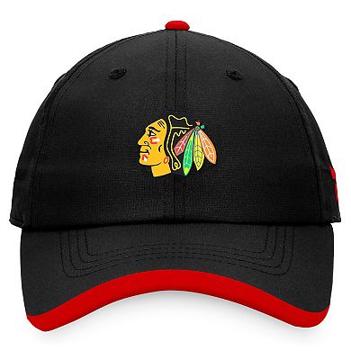 Men's Fanatics Branded Black Chicago Blackhawks Authentic Pro Rink Pinnacle Adjustable Hat