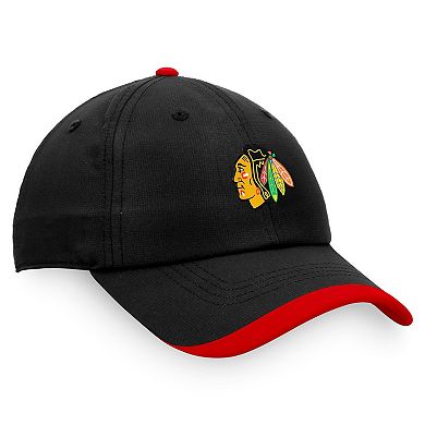 Men's Fanatics Branded Black Chicago Blackhawks Authentic Pro Rink Pinnacle Adjustable Hat