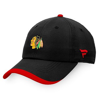 Men's Fanatics Branded Black Chicago Blackhawks Authentic Pro Rink Pinnacle Adjustable Hat