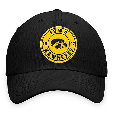 Men's Top of the World Black Iowa Hawkeyes Region Adjustable Hat