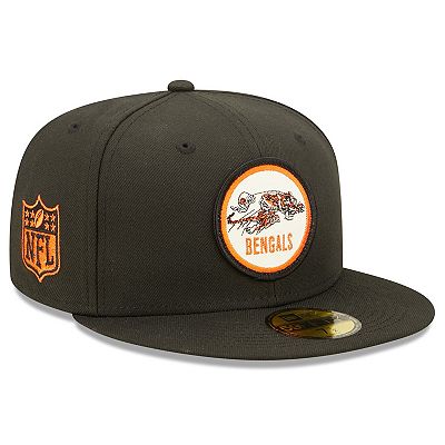 Men s New Era Black Cincinnati Bengals 2022 Sideline 59FIFTY Historic Fitted Hat