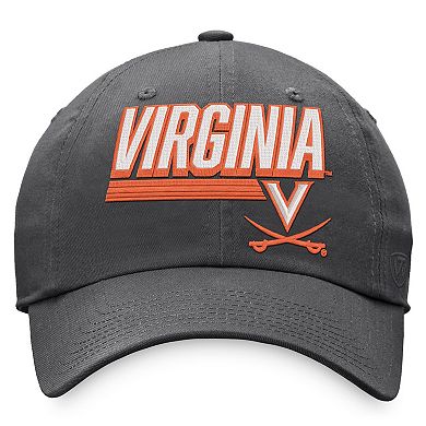 Men's Top of the World Charcoal Virginia Cavaliers Slice Adjustable Hat
