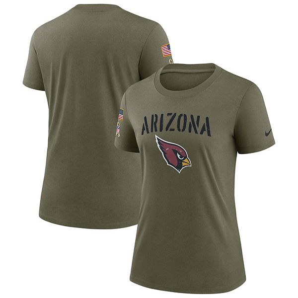 Women's Nike Olive Arizona Cardinals 2022 Salute To Service Legend T-Shirt