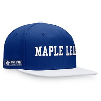 Men's Fanatics Branded Blue/White Toronto Maple Leafs Iconic Color Blocked Snapback Hat