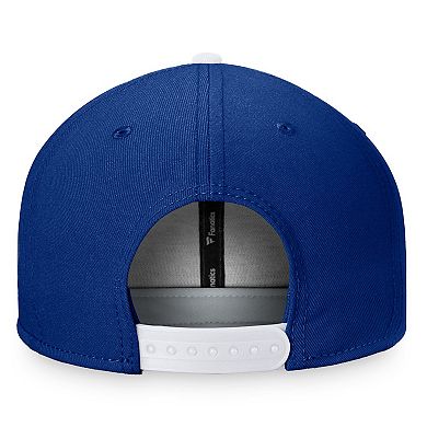 Men's Fanatics Branded Blue/White Toronto Maple Leafs Iconic Color Blocked Snapback Hat