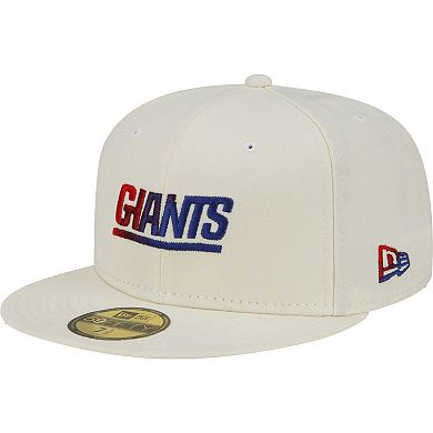 Men's New Era Cream New York Giants Chrome Dim 59FIFTY Fitted Hat