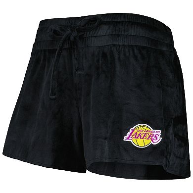 Women's Concepts Sport Black Los Angeles Lakers Intermission T-Shirt & Shorts Sleep Set
