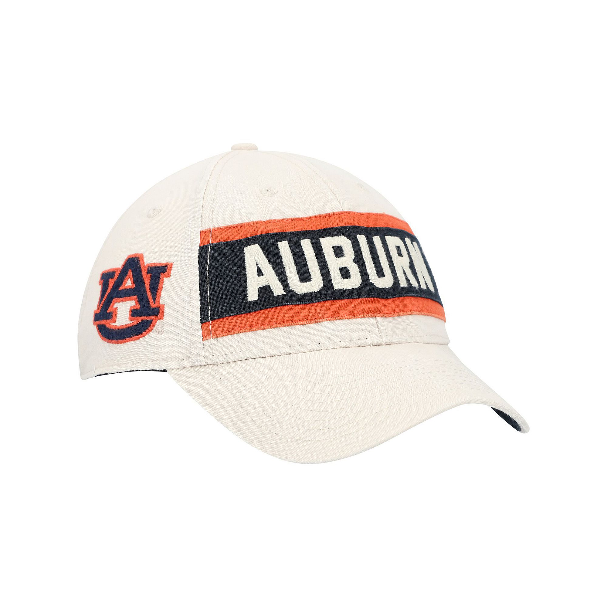 Mens 47 Cream Auburn Tigers Crossroad MVP Adjustable Hat, Beige
